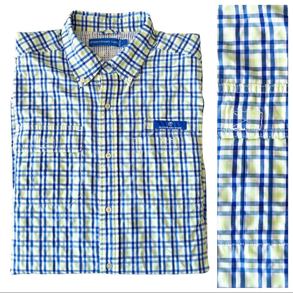 Southern Tide Shore Shot Performance Fishing Sport Shirt | L